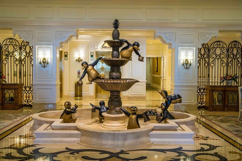 Fountain at the Grand Floridian DVC Resort Lobby
