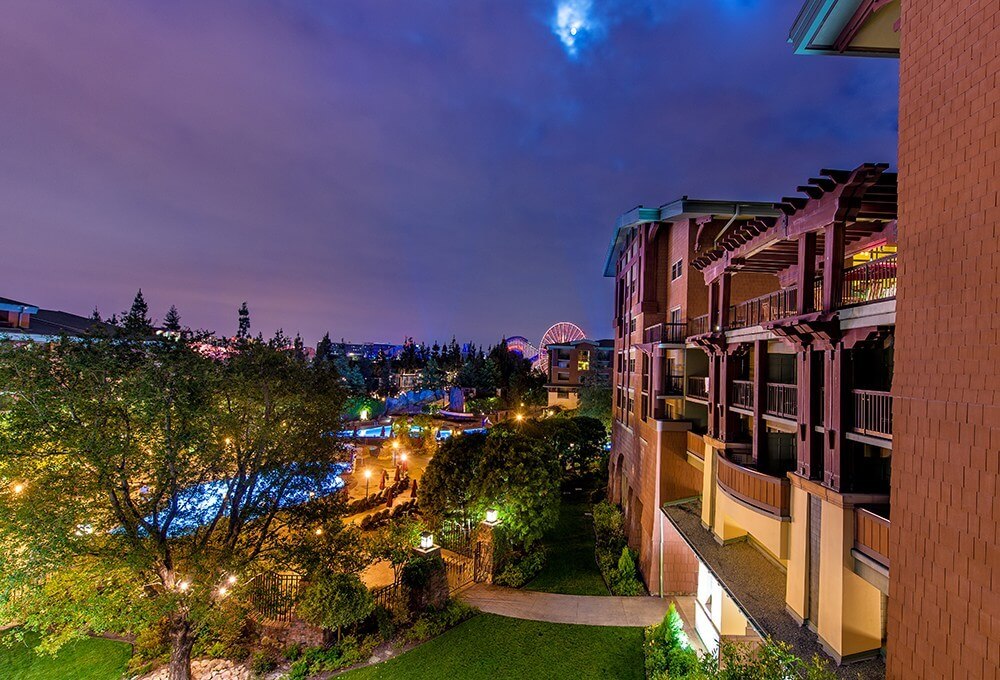 Disney's Grand Californian Courtyard at Night