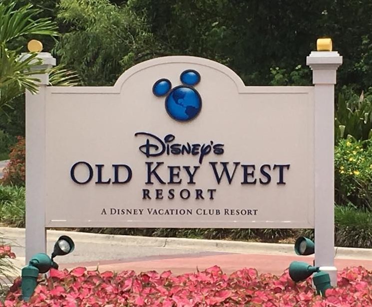 The sign welcoming visitors to Disney's Old Key West Resort