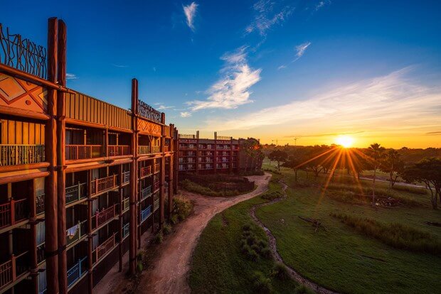Sunrise room view at the Animal Kingdom Jambo House