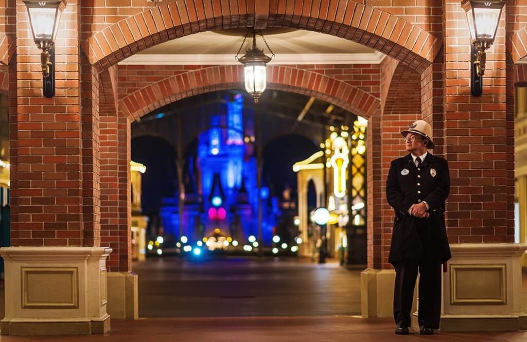 Security Guard at Tokyo Disney's Night Bazaar