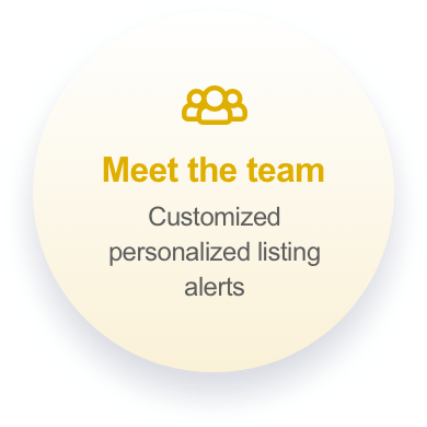 Meet the team. Customized personalized listing alerts.